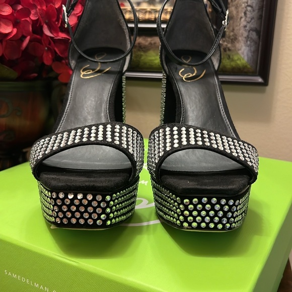 Sam Edelman Nellie Glitz Heels in Blacksue - Picture 13 of 17